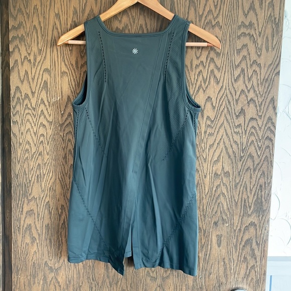 Athleta Army Green Foothill Split Back Tank Top M - Picture 7 of 8